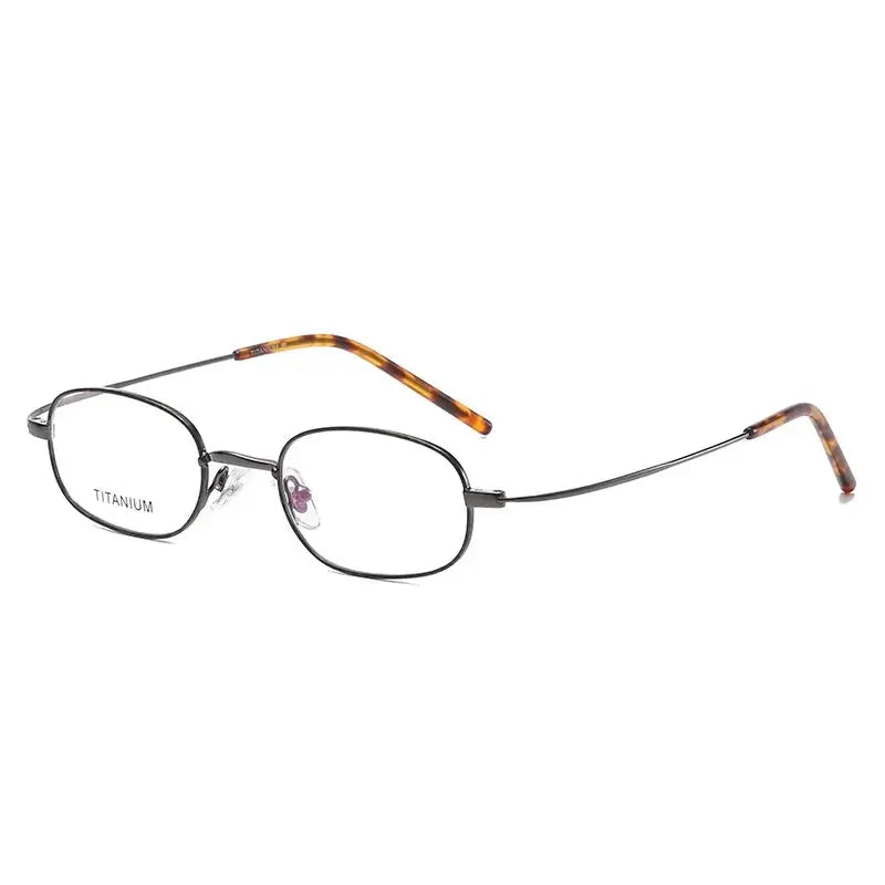 Unisex Oval Full Rim Titanium Prescription Glasses 11026 — view 5 | Rx Spectacle