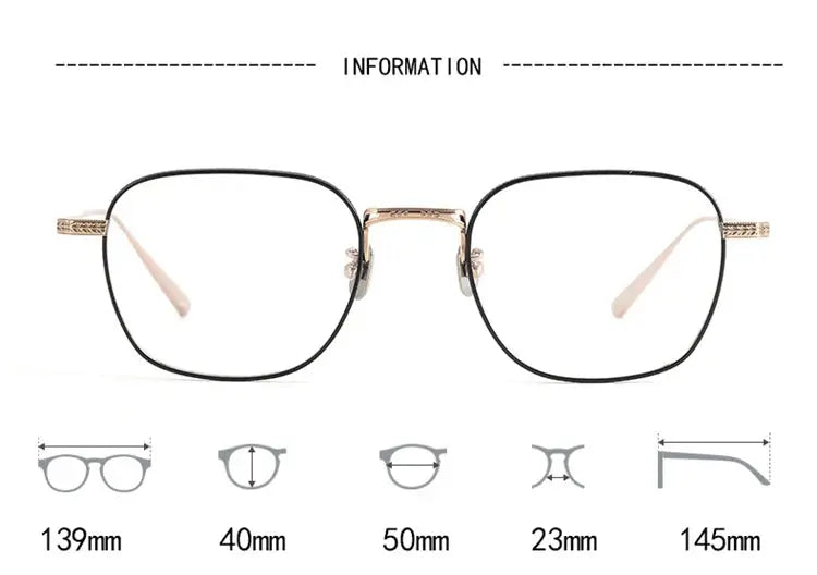 Women's Polygon Full Rim Titanium Prescription Glasses 51015 — view 2 | Rx Spectacle