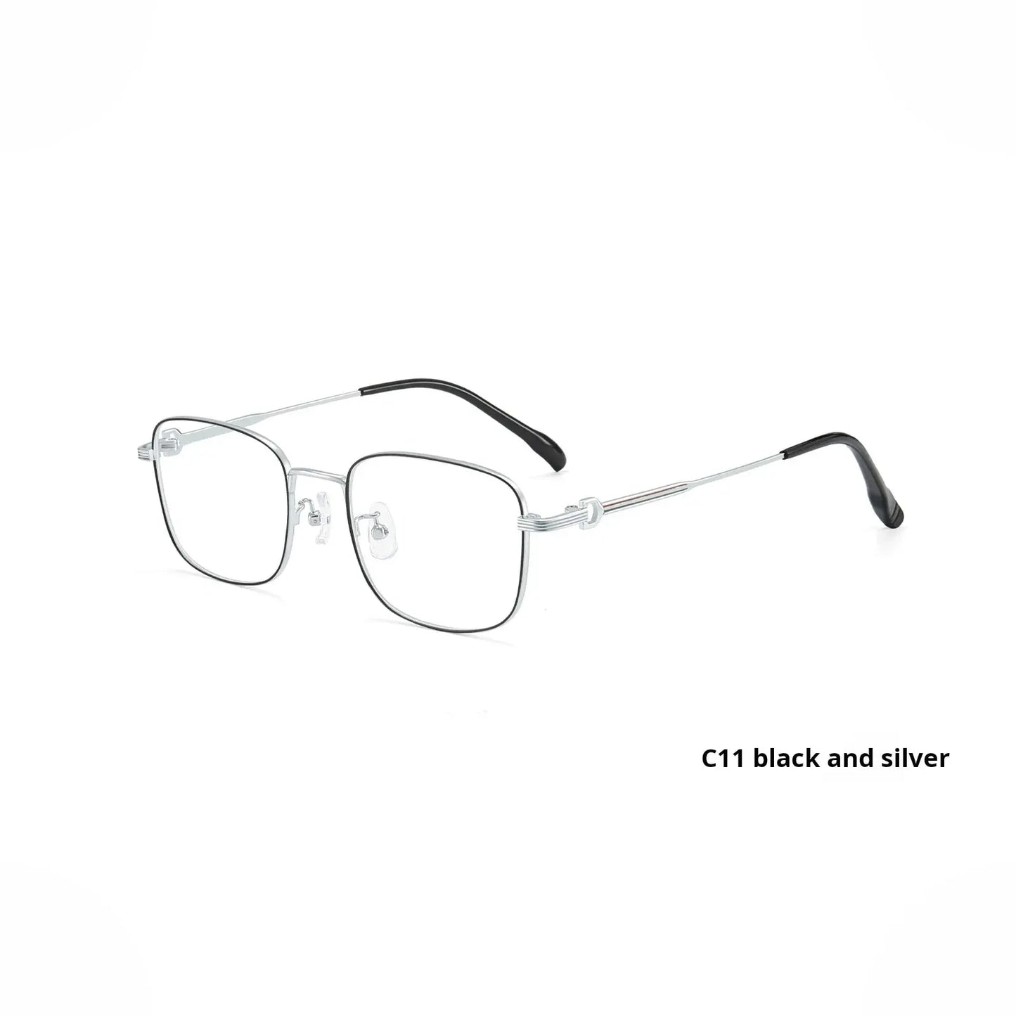 Unisex Square Full Rim Alloy Prescription Glasses 758232 — view 5 | Rx Spectacle