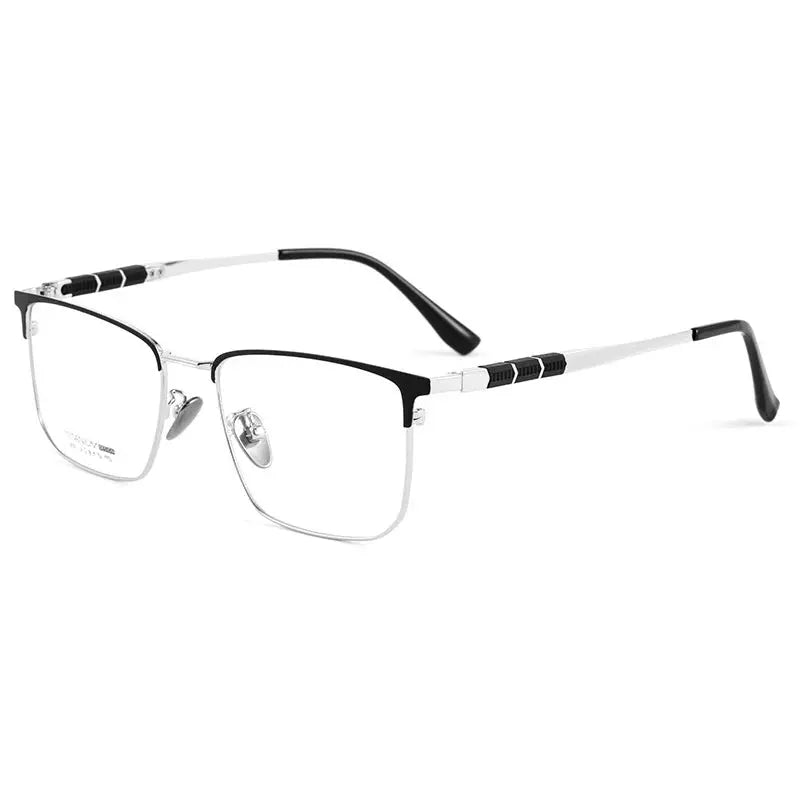 Women's Square Full Rim Titanium Prescription Glasses 939010 — view 5 | Rx Spectacle