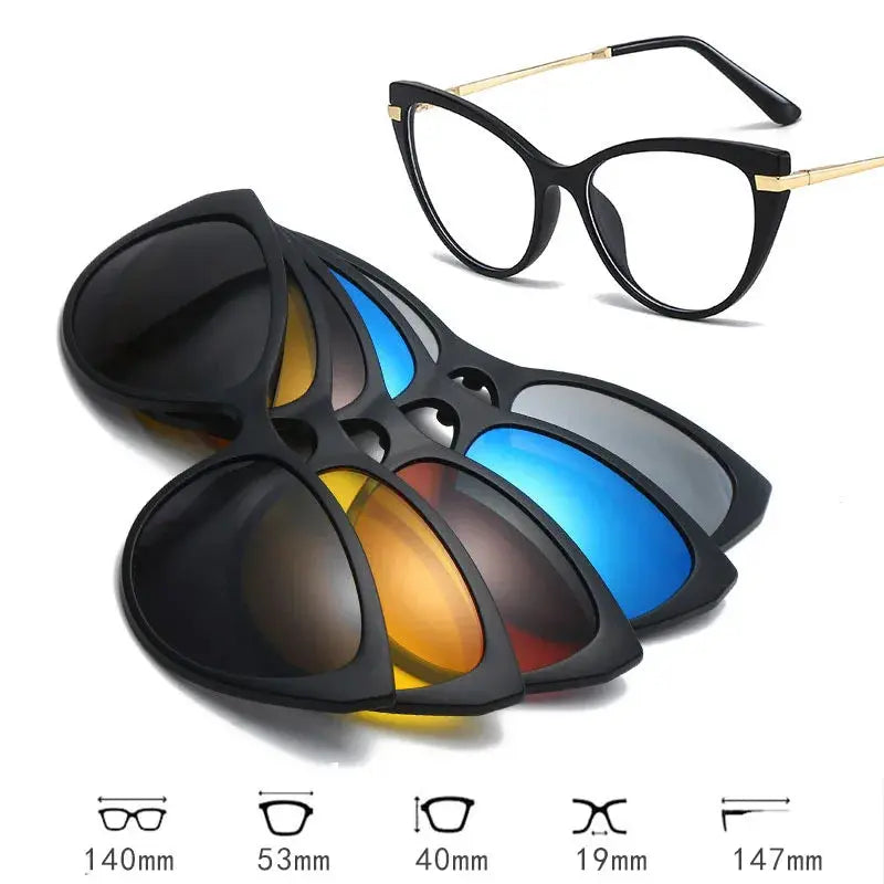 Unisex Square Full Rim Acetate Clip-On Prescription Glasses 515670 — view 5 | Rx Spectacle