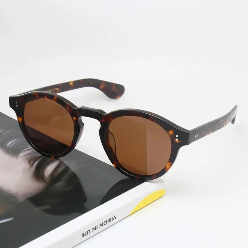Unisex Round Full Rim Acetate Prescription Glasses 26145 — view 8 | Rx Spectacle