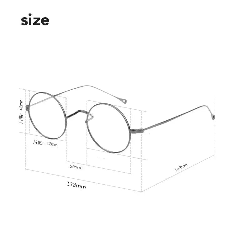 Women's Round Full Rim Titanium Prescription Glasses 285666 — view 2 | Rx Spectacle