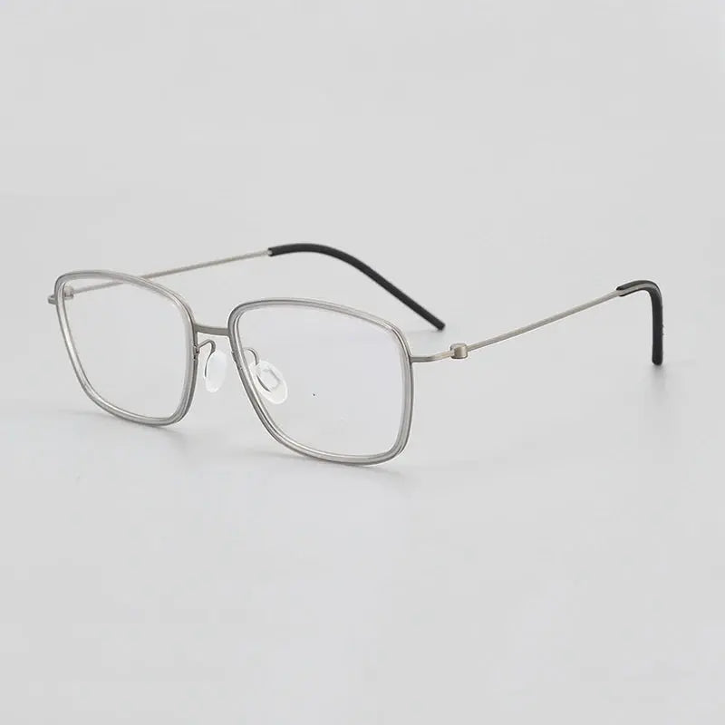 Unisex Square Full Rim Titanium Prescription Glasses 15803 — view 3 | Rx Spectacle