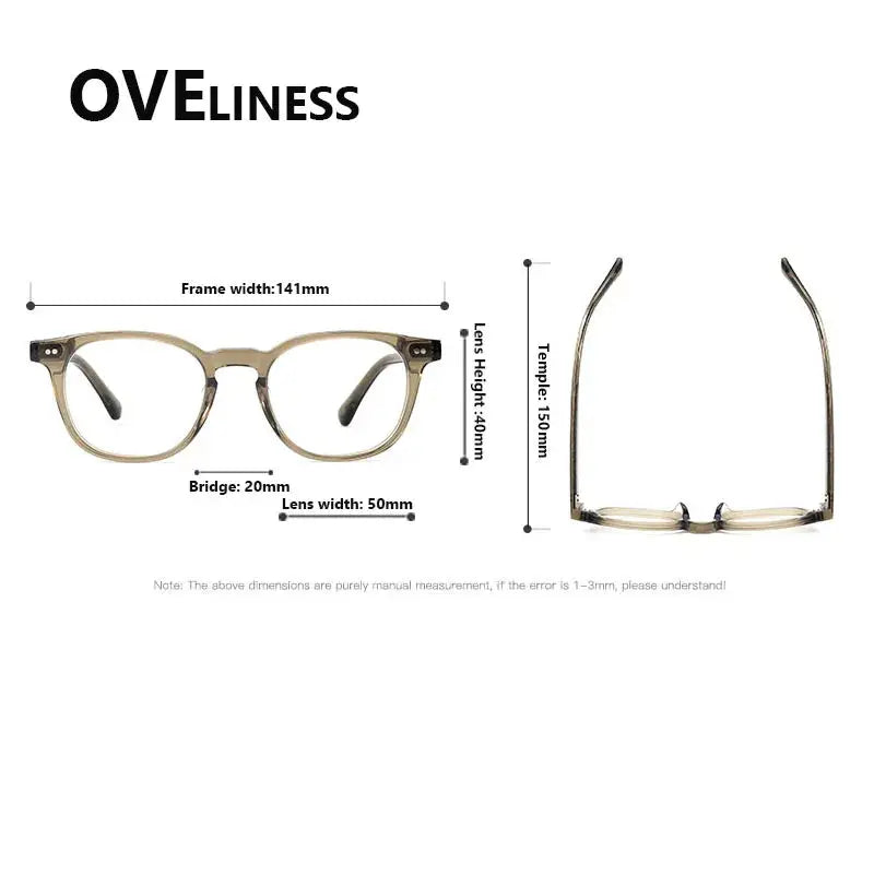 Unisex Oval Full Rim Acetate Prescription Glasses 78096 — view 2 | Rx Spectacle