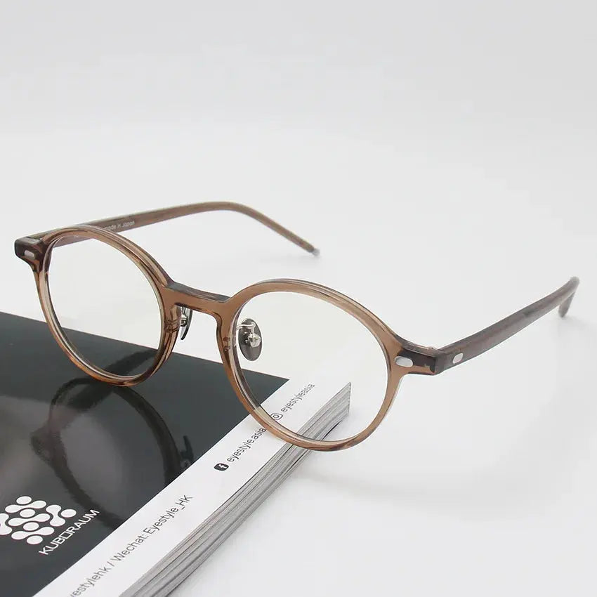 Unisex Round Full Rim Acetate Prescription Glasses 61705 — view 5 | Rx Spectacle