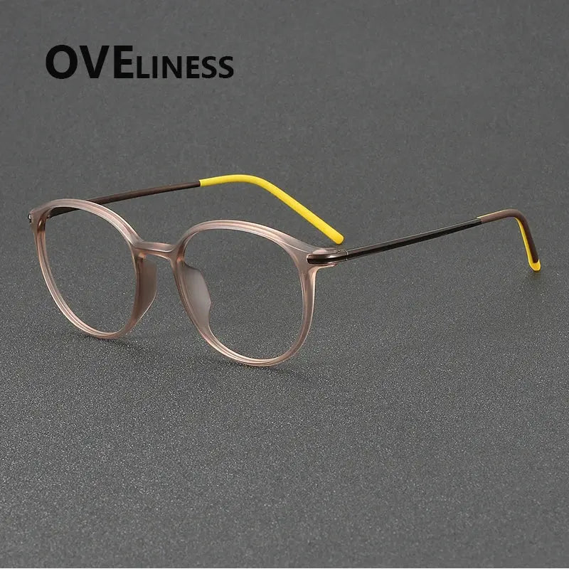 Women's Round Full Rim Titanium Prescription Glasses 72352 — view 3 | Rx Spectacle