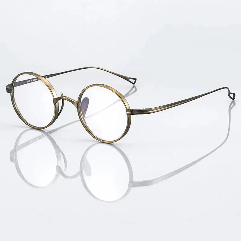Women's Round Full Rim Titanium Prescription Glasses 844299 — view 5 | Rx Spectacle