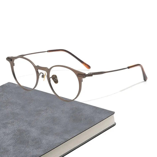 Women's Oval Full Rim Titanium Prescription Glasses 99016 — view 1 | Rx Spectacle