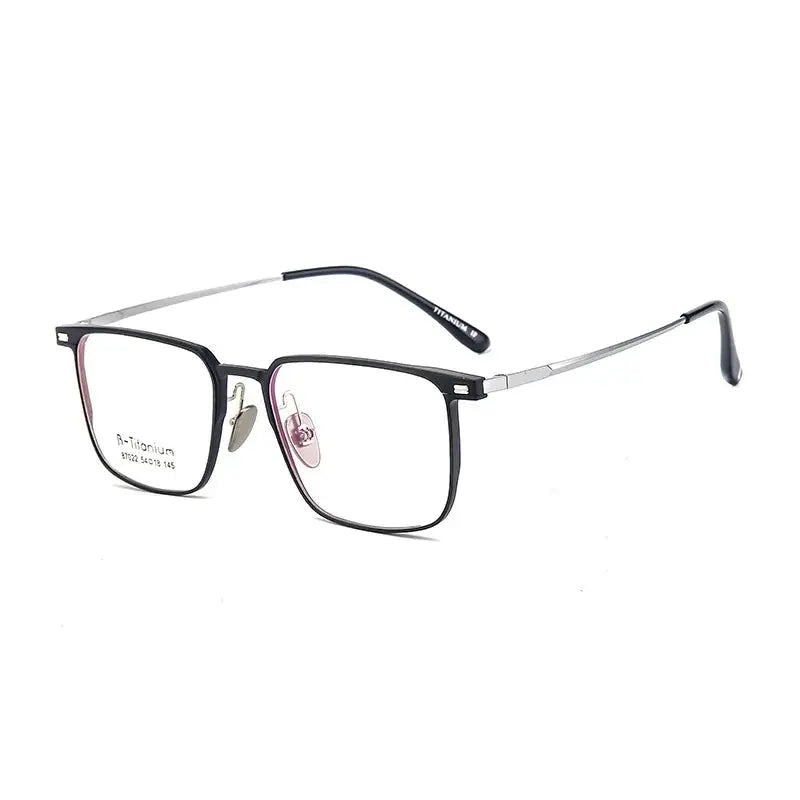Men's Square Full Rim Titanium Prescription Glasses 787022 — view 3 | Rx Spectacle