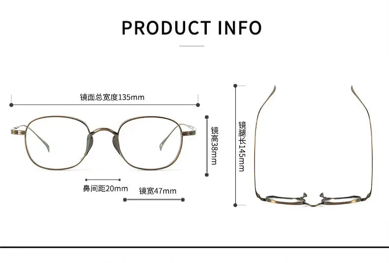 Women's Square Full Rim Titanium Clip-On Prescription Glasses 610517 — view 2 | Rx Spectacle