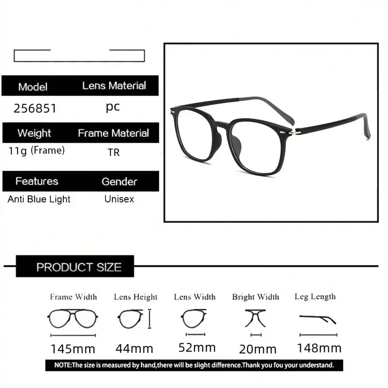 Unisex Oval Full Rim TR90 Prescription Glasses 46851 — view 2 | Rx Spectacle