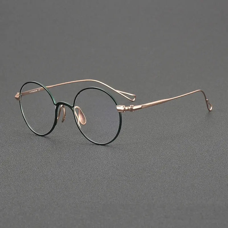 Women's Round Full Rim Titanium Prescription Glasses 942152 — view 4 | Rx Spectacle