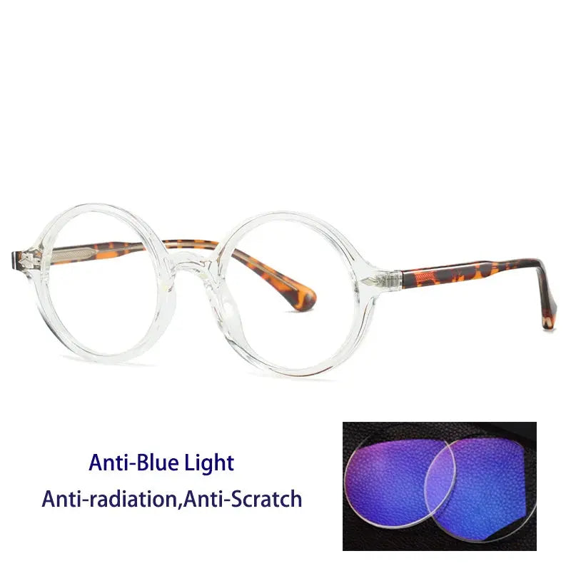 Unisex Round Full Rim Alloy Prescription Glasses 280190 — view 4 | Rx Spectacle