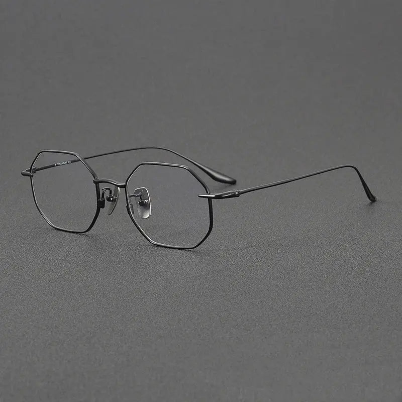 Women's Polygon Full Rim Titanium Prescription Glasses 396174 — view 7 | Rx Spectacle