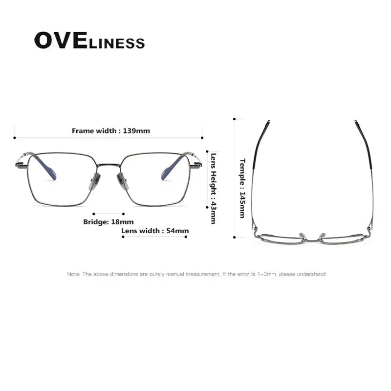 Unisex Polygon Full Rim Titanium Prescription Glasses 781012 — view 2 | Rx Spectacle