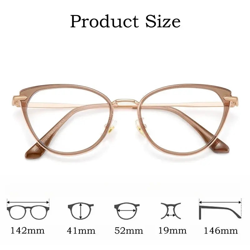 Women's Cat Eye Full Rim TR90 Prescription Glasses Y1911 — view 3 | Rx Spectacle