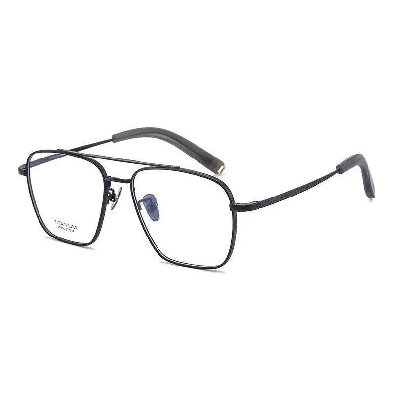Men's Square Full Rim Titanium Prescription Glasses 500041 — view 5 | Rx Spectacle