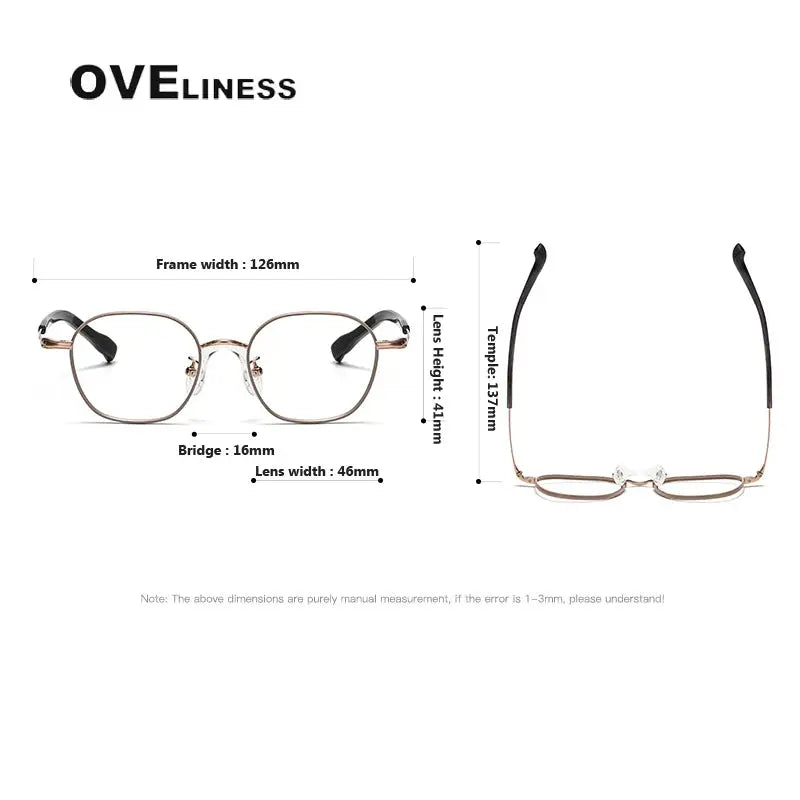 Unisex Polygon Full Rim Titanium Prescription Glasses O80941 — view 6 | Rx Spectacle