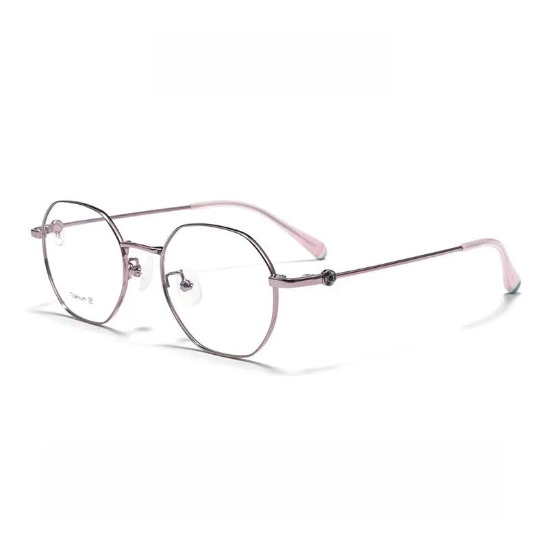 Unisex Round Full Rim Alloy Flat Top Prescription Glasses 710185 — view 5 | Rx Spectacle