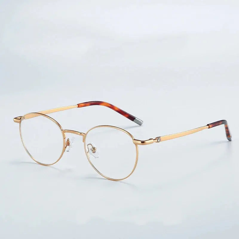 Women's Round Full Rim Titanium Prescription Glasses 905277 — view 5 | Rx Spectacle