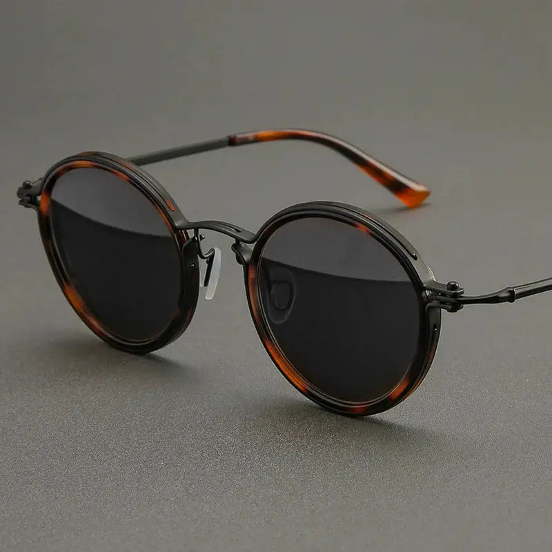 Men's Round Full Rim Titanium Prescription Glasses 45860 — view 7 | Rx Spectacle
