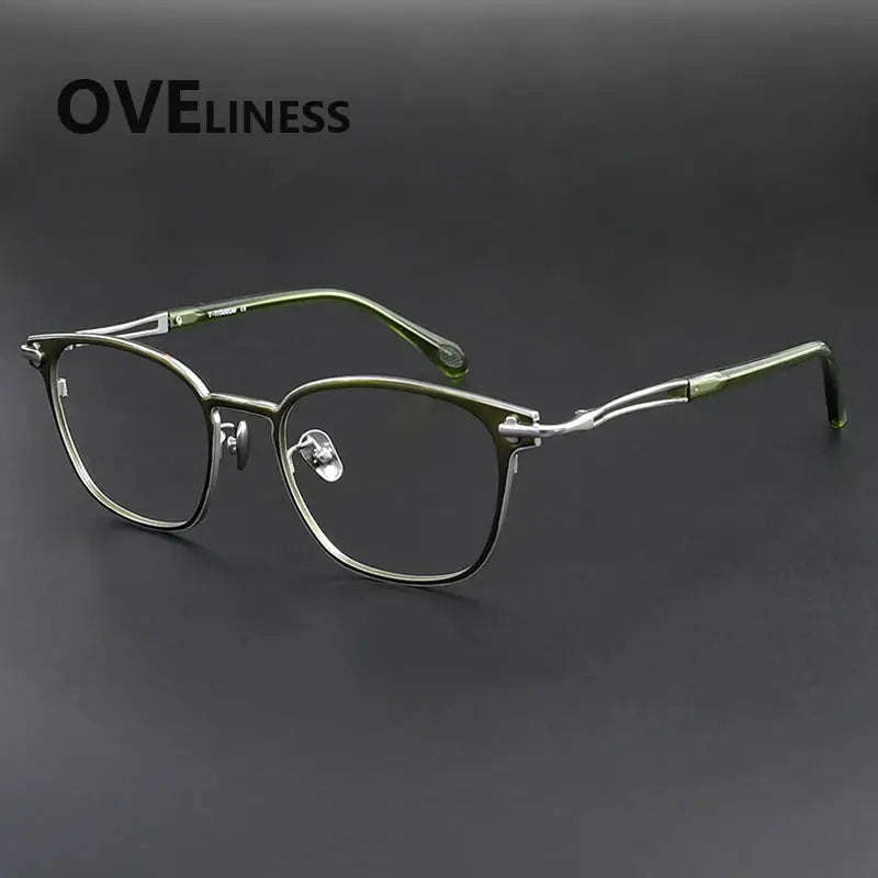 Unisex Square Full Rim Titanium Prescription Glasses 369140 — view 7 | Rx Spectacle