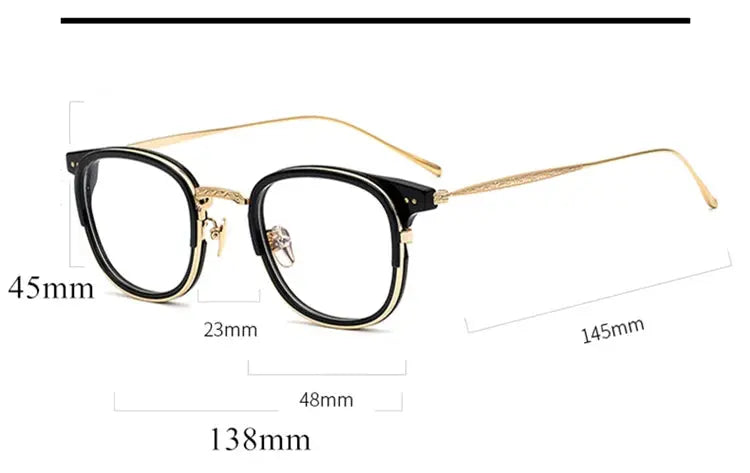 Women's Square Full Rim Titanium Prescription Glasses 72543 — view 2 | Rx Spectacle