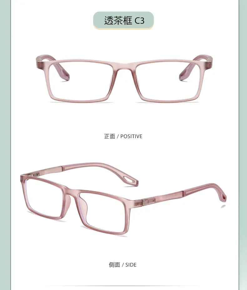 Men's Square Full Rim Plastic Prescription Glasses 81308 — view 4 | Rx Spectacle