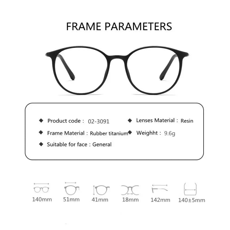 Unisex Round Full Rim Titanium Prescription Glasses 230911 — view 2 | Rx Spectacle