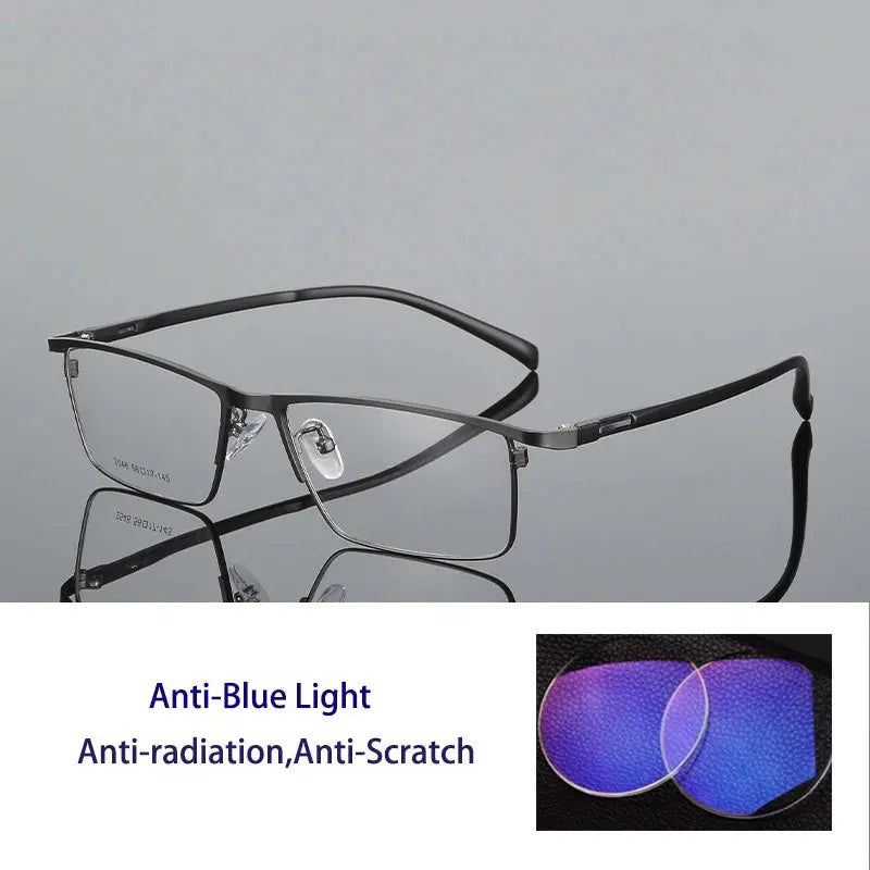 Unisex Browline Full Rim Titanium Prescription Glasses 254600 — view 5 | Rx Spectacle