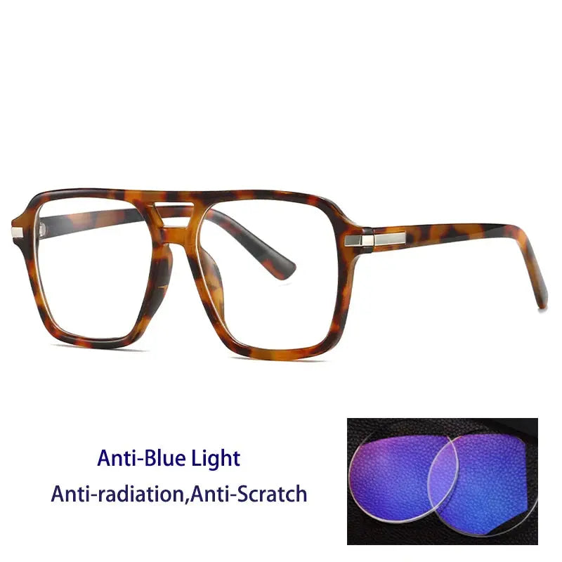 Unisex Square Full Rim Double Bridge Prescription Glasses 882200 — view 3 | Rx Spectacle
