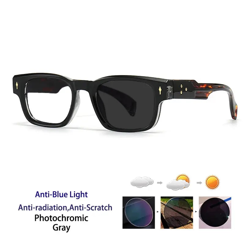 Unisex Rectangular Full Rim Acetate Prescription Glasses 341000 — view 12 | Rx Spectacle