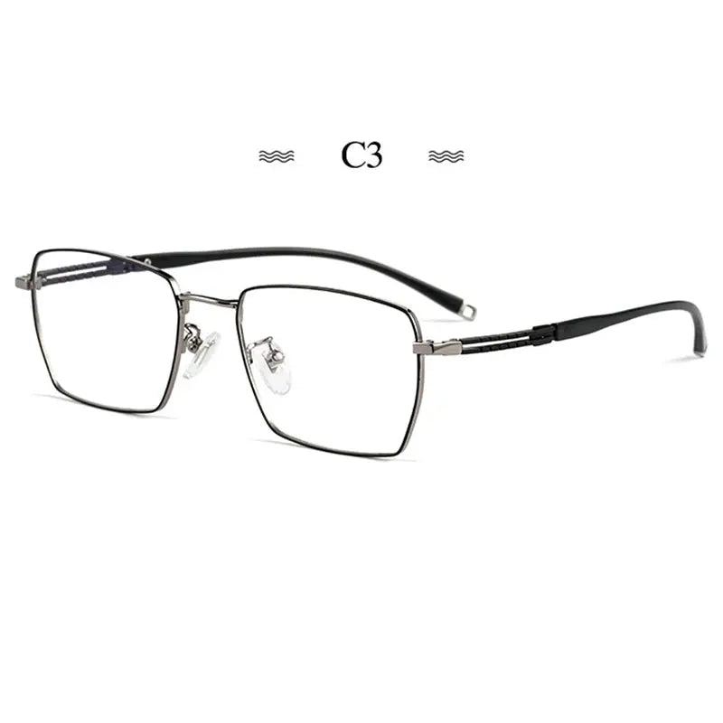 Women's Square Full Rim Titanium Prescription Glasses 860300 — view 5 | Rx Spectacle