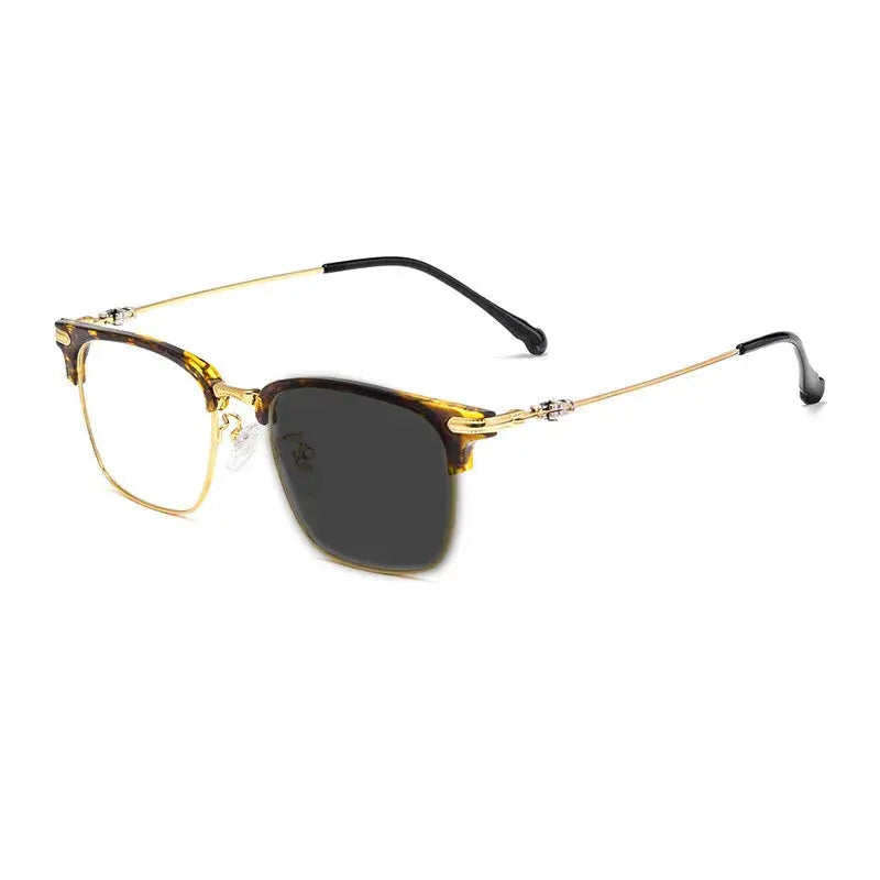 Unisex Square Full Rim Titanium Reading Glasses 8366 — view 13 | Rx Spectacle