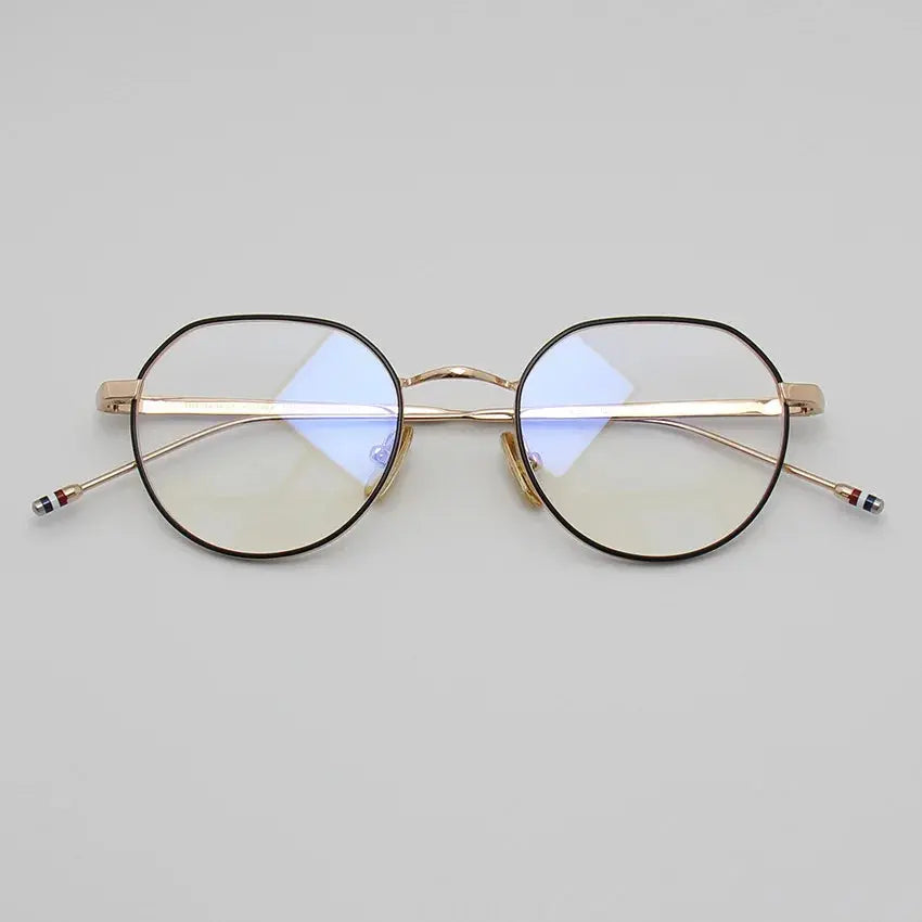 Women's Oval Full Rim Alloy Flat Top Prescription Glasses 366914 — view 7 | Rx Spectacle