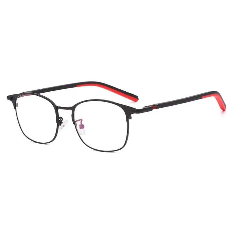 Unisex Oval Full Rim Stainless Steel Prescription Glasses 72218 — view 5 | Rx Spectacle