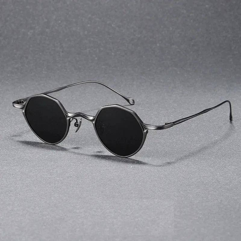 Unisex Polygon Full Rim Titanium Prescription Glasses S5973 — view 1 | Rx Spectacle