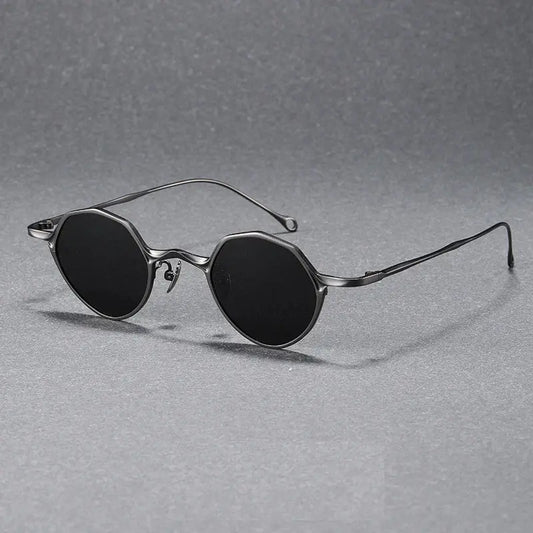 Unisex Polygon Full Rim Titanium Prescription Glasses S5973 — view 1 | Rx Spectacle