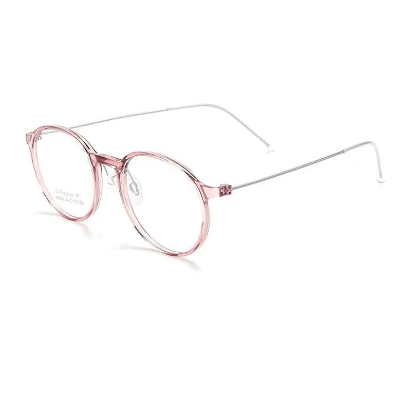 Unisex Round Full Rim Titanium Prescription Glasses 5825M — view 4 | Rx Spectacle