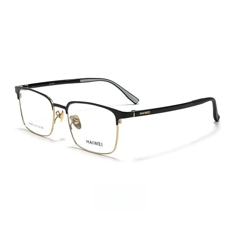 Men's Square Full Rim Alloy Prescription Glasses 460026 — view 4 | Rx Spectacle