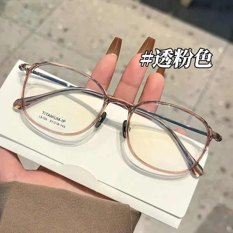 Women's Square Full Rim Titanium Prescription Glasses 91051 — view 3 | Rx Spectacle
