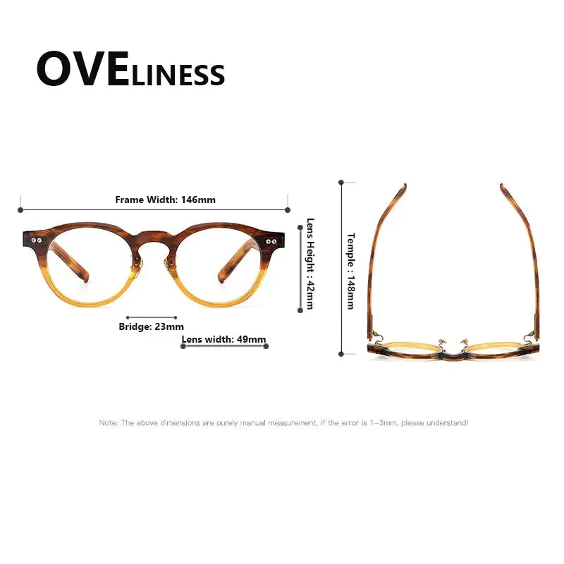 Unisex Oval Full Rim Acetate Prescription Glasses 322160 — view 2 | Rx Spectacle