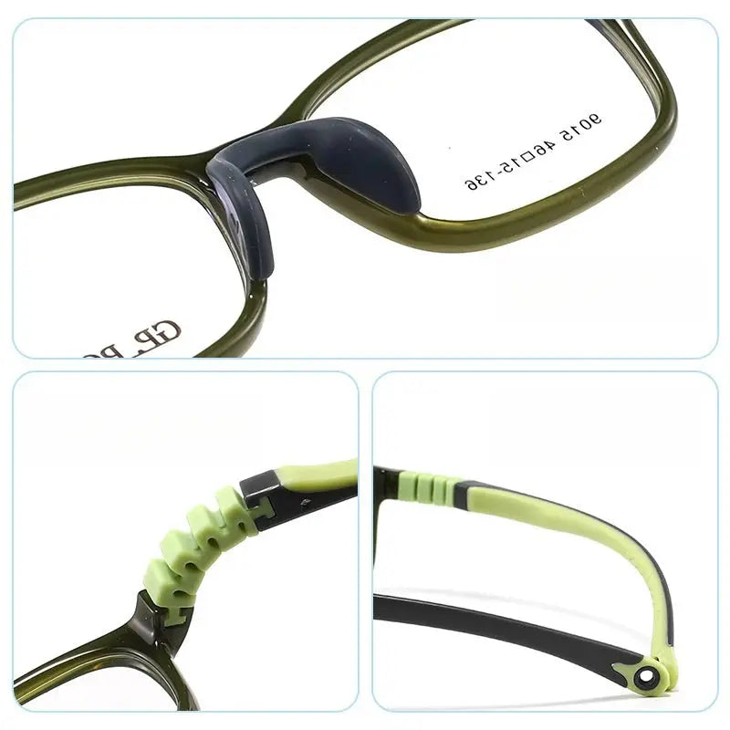 Unisex Square Full Rim TR90 Prescription Glasses Y9015 — view 5 | Rx Spectacle