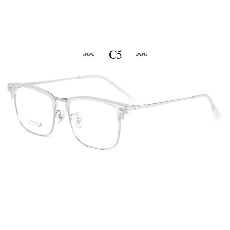 Unisex Square Full Rim Titanium Prescription Glasses 232200 — view 3 | Rx Spectacle