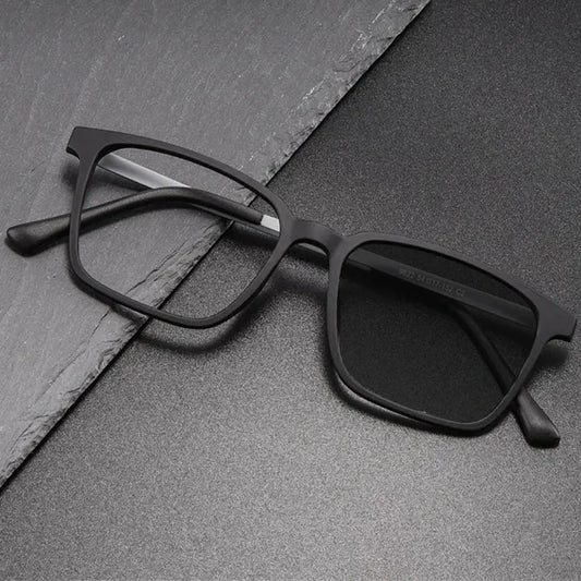 Unisex Square Full Rim Titanium Reading Glasses 8922 — view 1 | Rx Spectacle