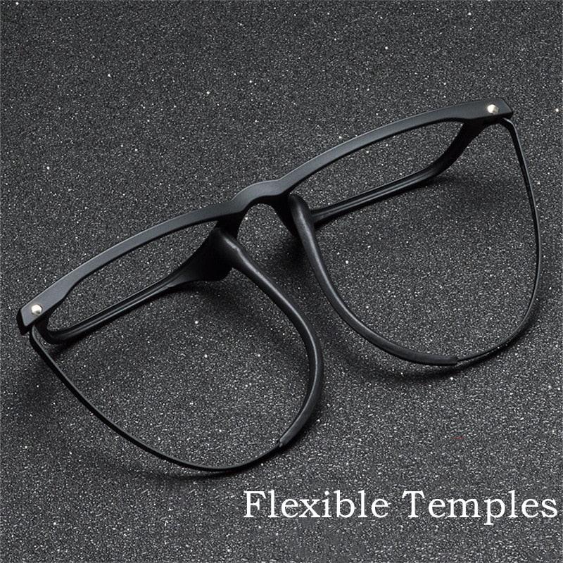 Unisex Square Full Rim Titanium Prescription Glasses 9839XP — view 12 | Rx Spectacle