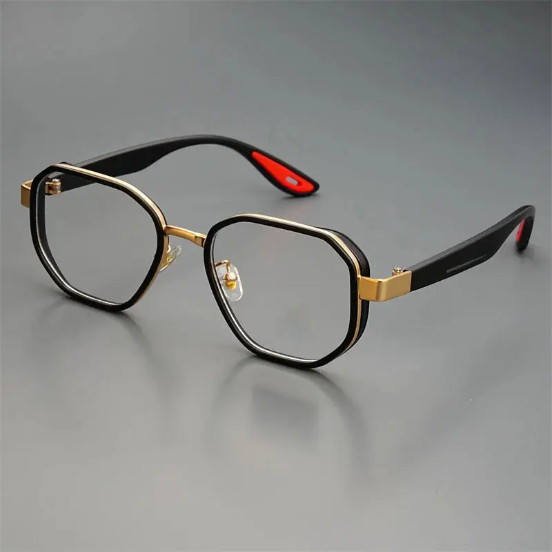 Men's Polygon Full Rim Titanium Prescription Glasses 100200 — view 6 | Rx Spectacle