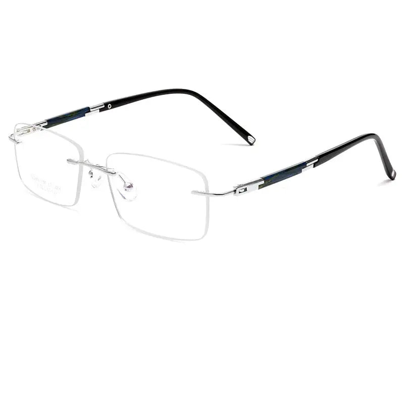 Women's Polygon Rimless Titanium Prescription Glasses 396119 — view 5 | Rx Spectacle
