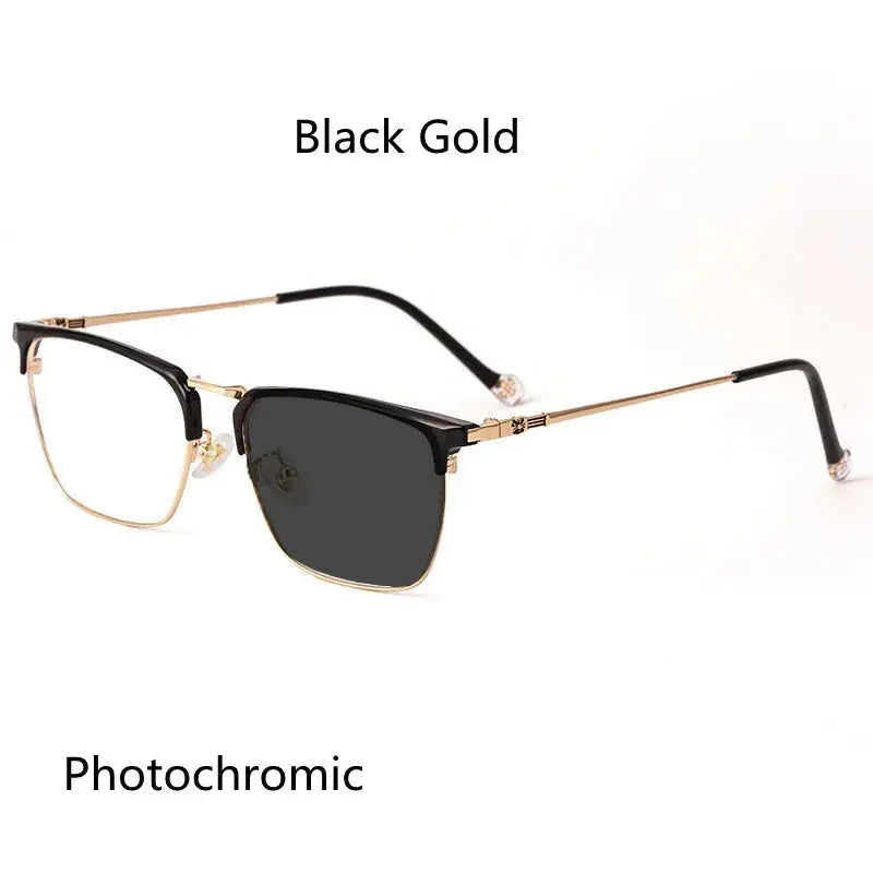 Unisex Square Full Rim Titanium Reading Glasses 8628 — view 12 | Rx Spectacle